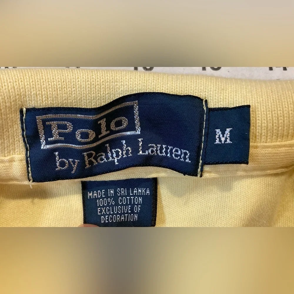 Polo Ralph Lauren Men’s‎ Medium Yellow Polo Shirt with Blue Pony